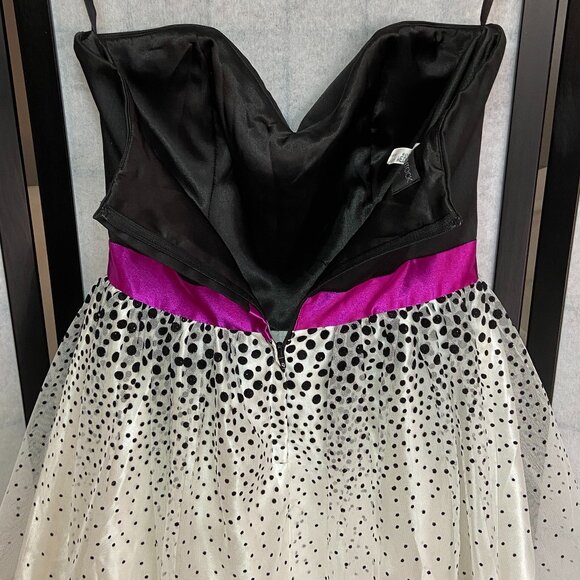 Gunne Sax Strapless Tulle Net Ballet Sweetheart Neck Sparkle Dress Bow Waist 7 - Picture 5 of 15